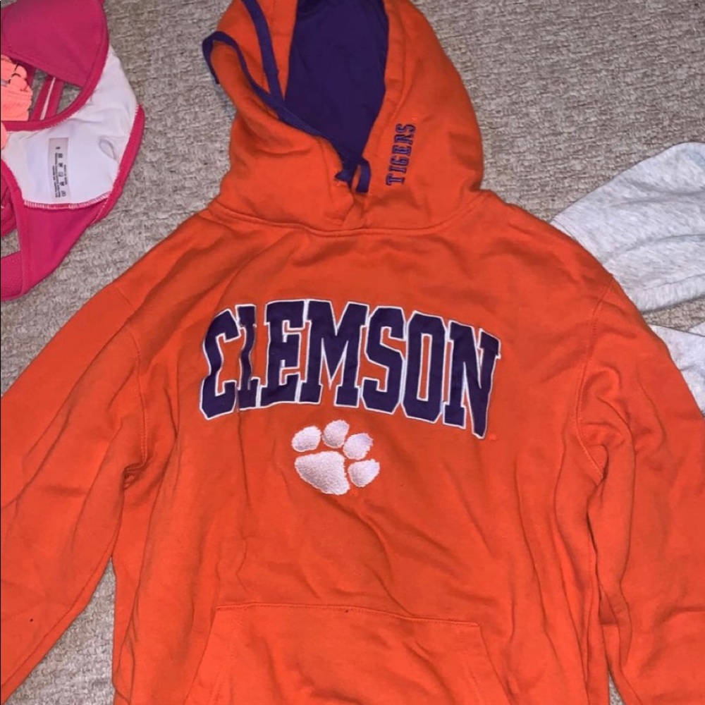 orange clemson hoodie